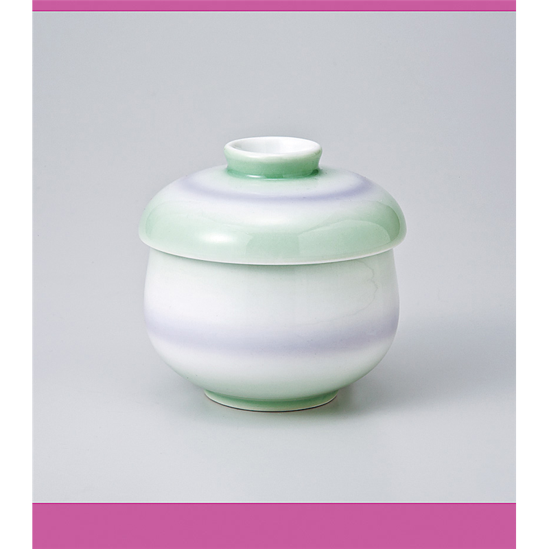 古林陶器 蒸椀 腰丸形蒸碗(中)二色吹(117-12) 715820651 1個(ご注文単位1個)【直送品】
