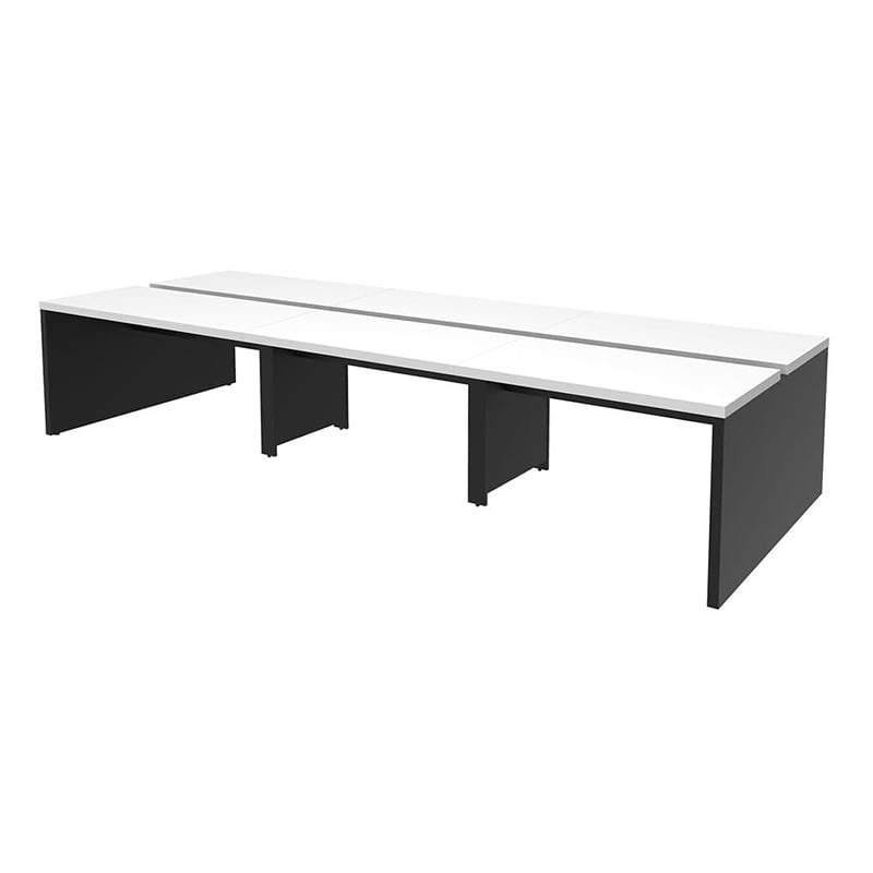 アール・エフ・ヤマカワ ソリード フリーアドレス用デスク2 W3600 ホワイト×ブラック脚 RFTFT2-3614WH-BL 1台(ご注文単位1台)【直送品】