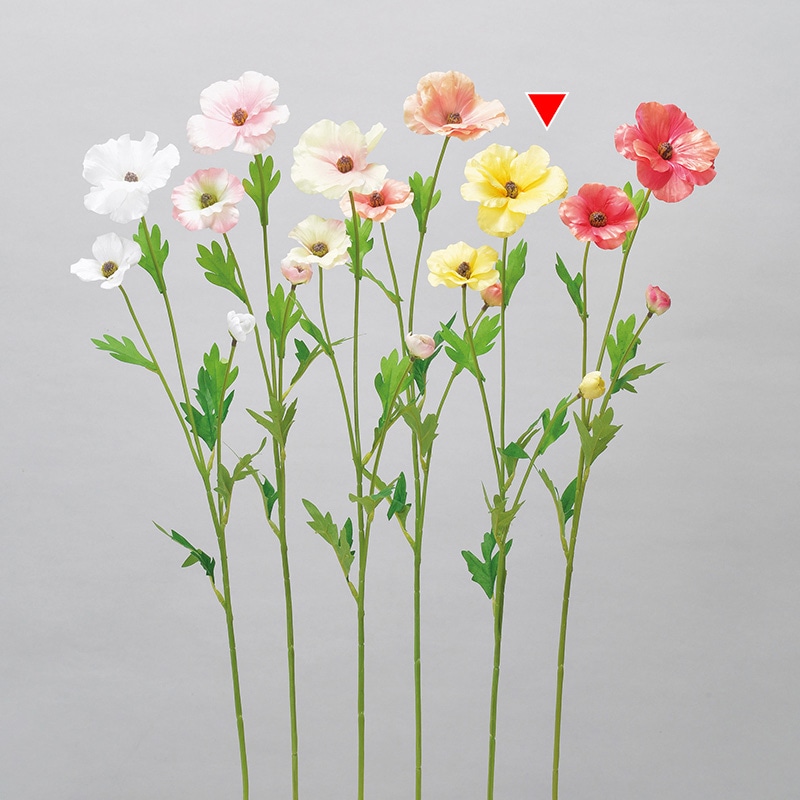 アスカ商会 造花 A-34294バターカップ #003 ピンク 1本（ご注文単位1本