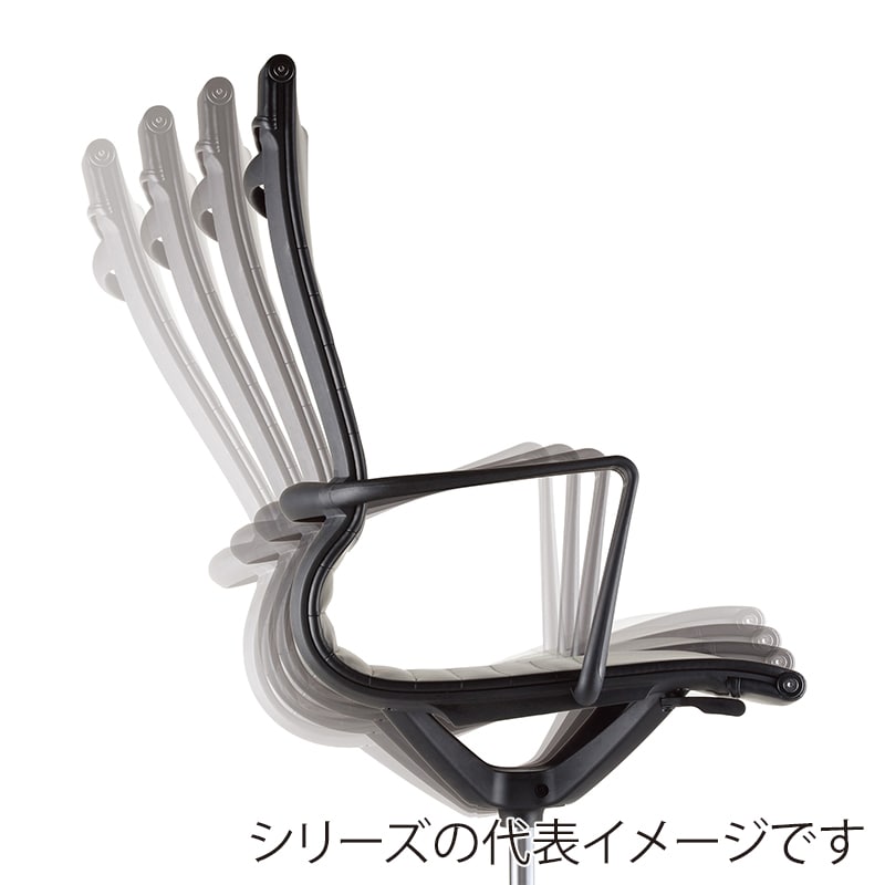 AICO オフィスチェア　ハイバックタイプ ブラック M-1075 1台（ご注文単位1台）【直送品】