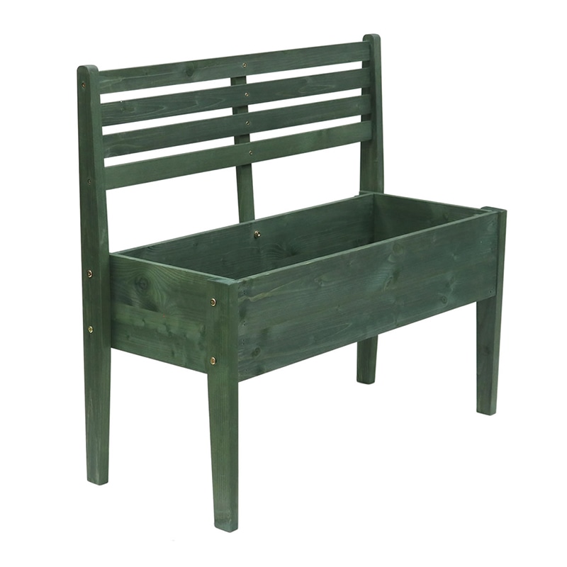 住まいスタイル 天然木製チェア型プランタースタンド 幅80cm ダークグリーン CP80DGN 1個(ご注文単位1個)【直送品】