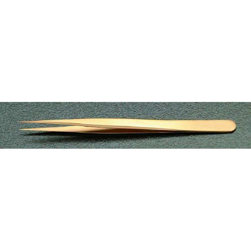 エスコ EA595GC-45 140mmピンセット(真鍮製) 1個(ご注文単位1個)【直送品】