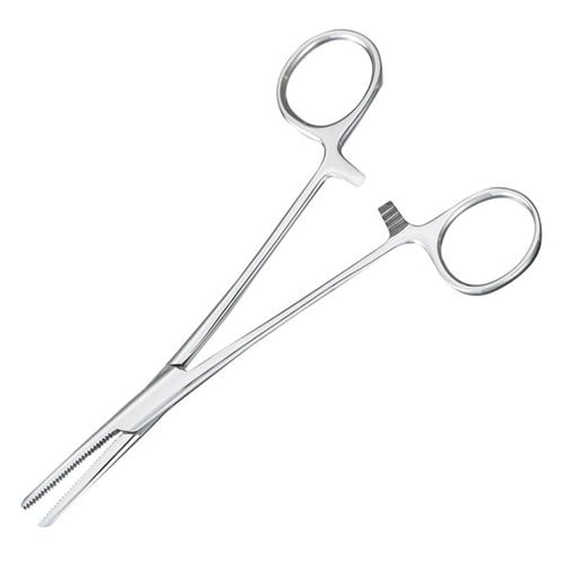 エスコ EA595LC-3 150mmロックピンセット(直/ステレンス製) 1個(ご注文単位1個)【直送品】