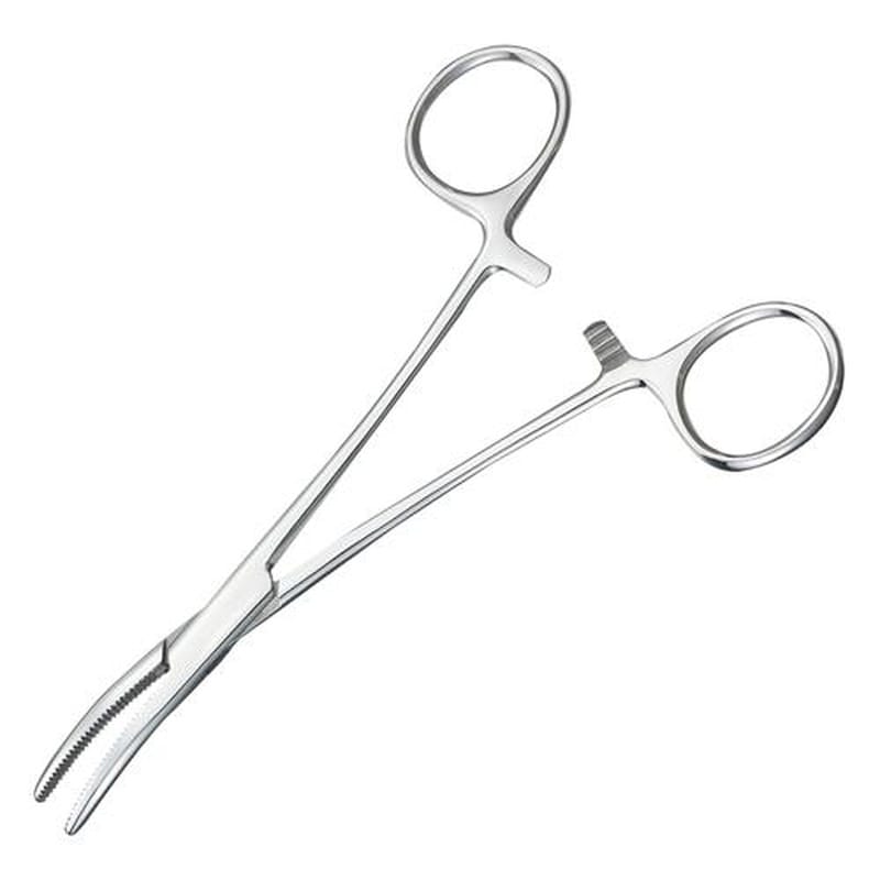 エスコ EA595LC-4 150mmロックピンセット(曲/ステレンス製) 1個(ご注文単位1個)【直送品】