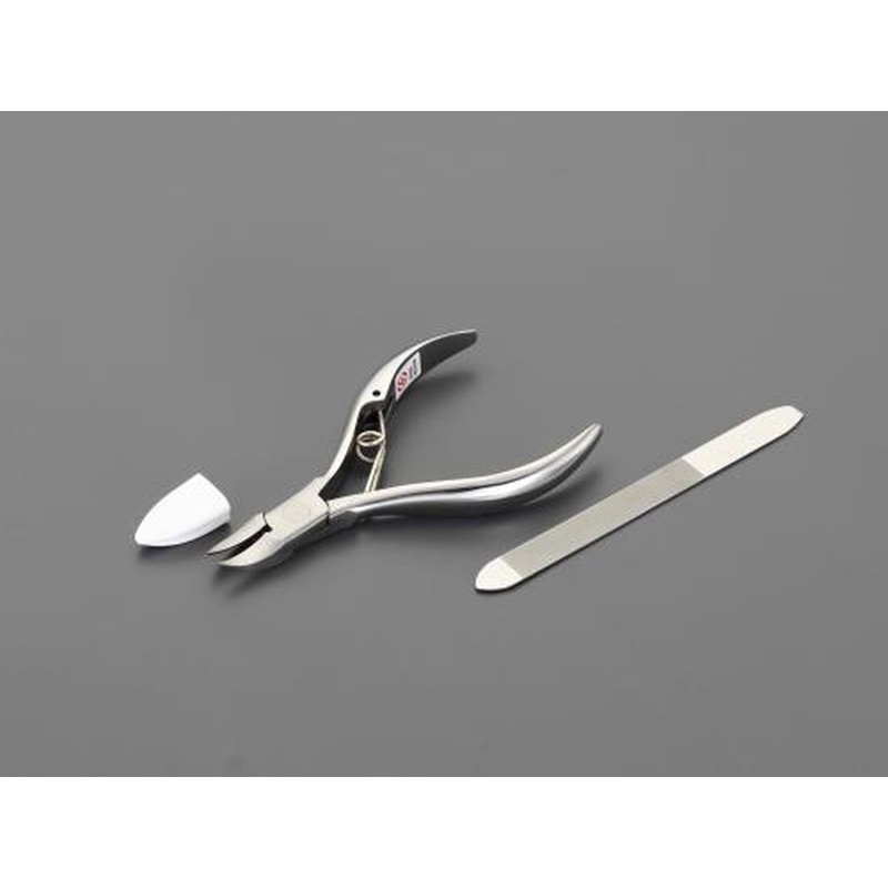 エスコ EA916HH-26 110mmニッパー型爪切り(ヤスリ付) 1個（ご注文単位1