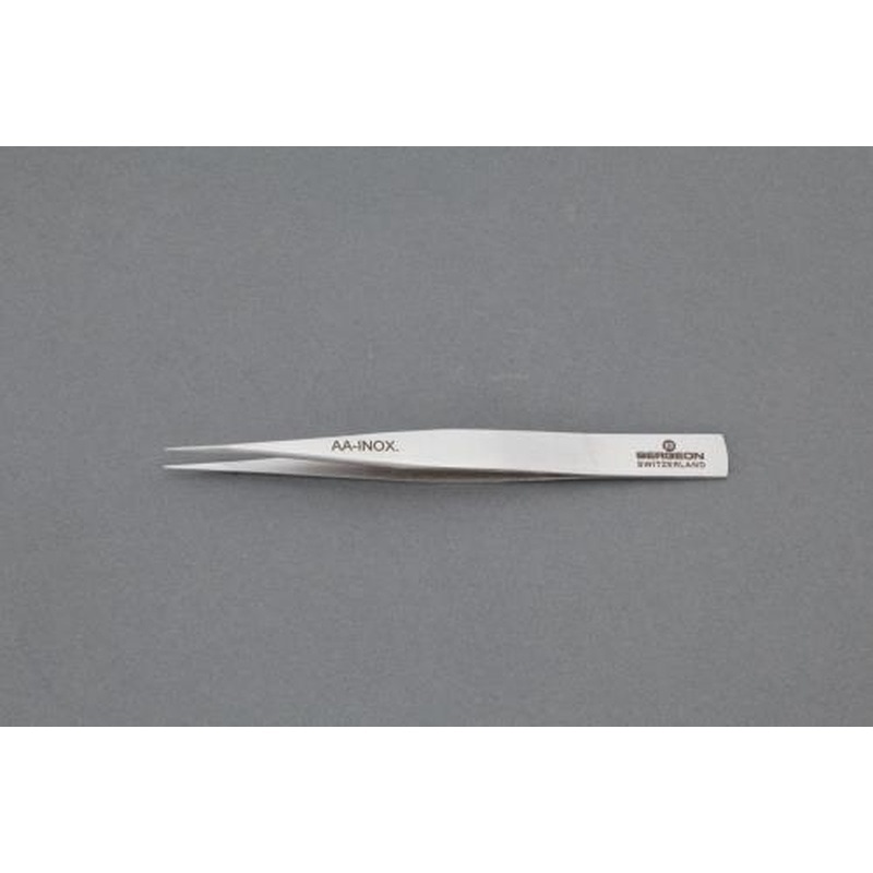 エスコ EA595BA-11 120mm精密ピンセット(ステンレス製) 1個(ご注文単位1個)【直送品】