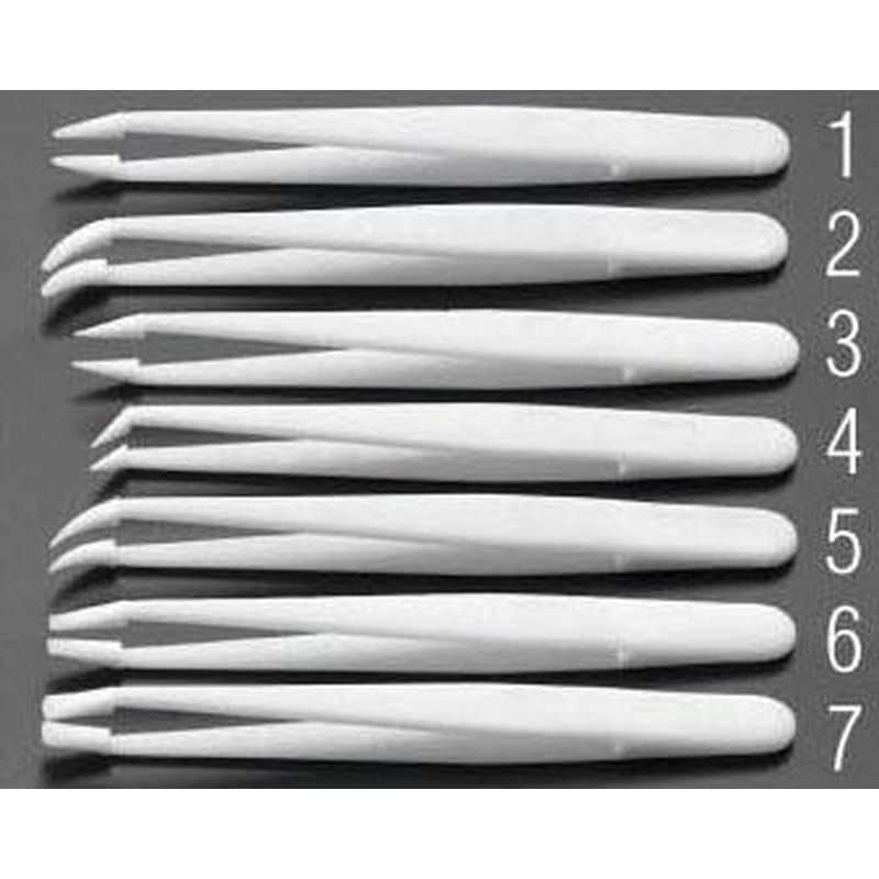エスコ EA595AM-5 118mm/P7精密用ピンセット(デルリン製) 1個（ご注文単位1個）【直送品】