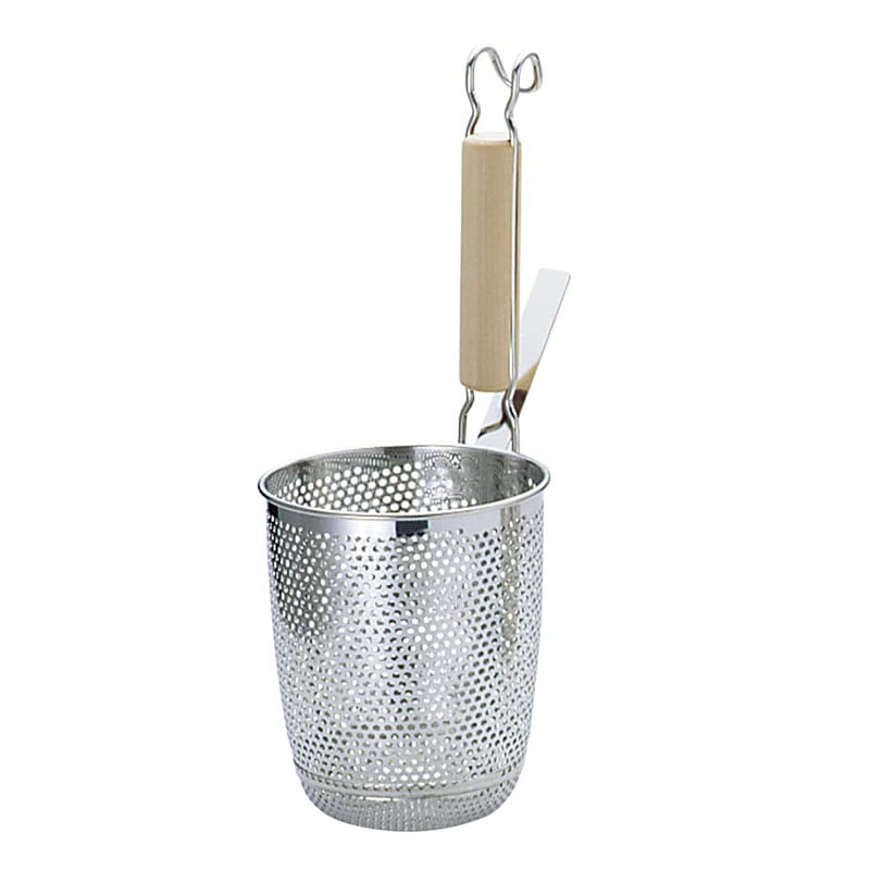 ⭐️2個⭐️UK 18-8 パンチング⭐️パイプ柄平底うどんてぼ⭐️テボ湯切りほし麺揚げ ⭐️2個⭐️UK 18-8 パンチング⭐️パイプ柄平底うどんてぼ⭐️