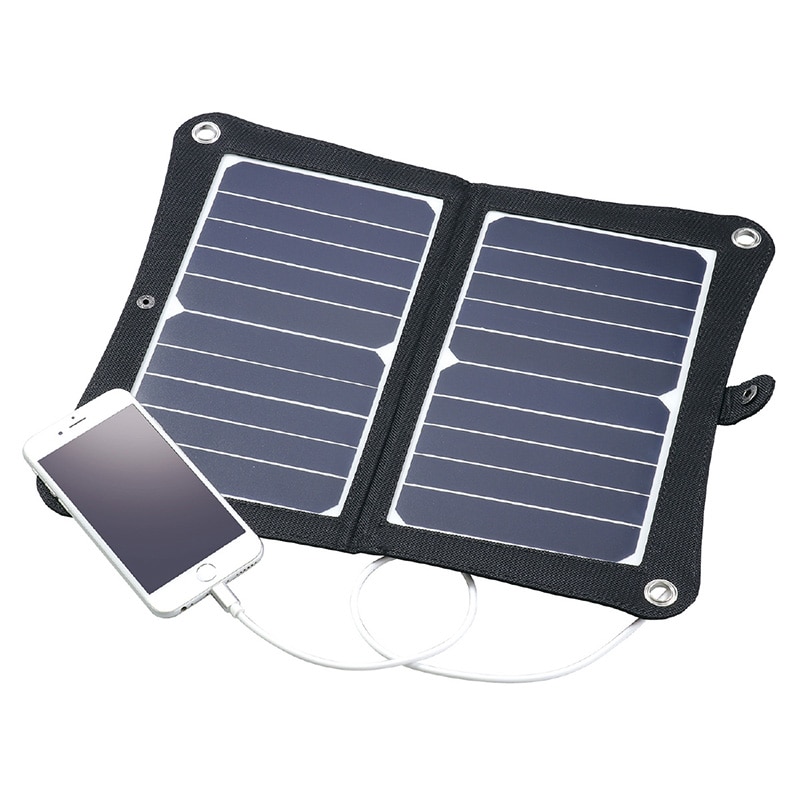 株) アーテック 折りたたみ式ポータブルソーラー充電器 10W 1個