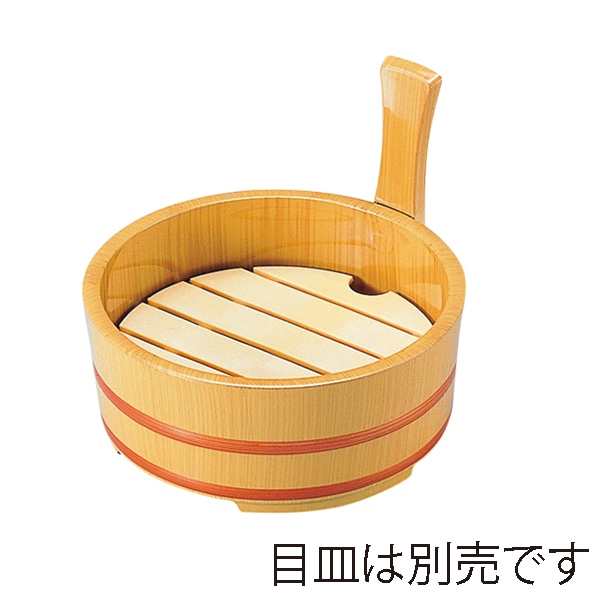 福井クラフト 桶型盛器 6寸片手桶 本体 白木 45023120 1個（ご