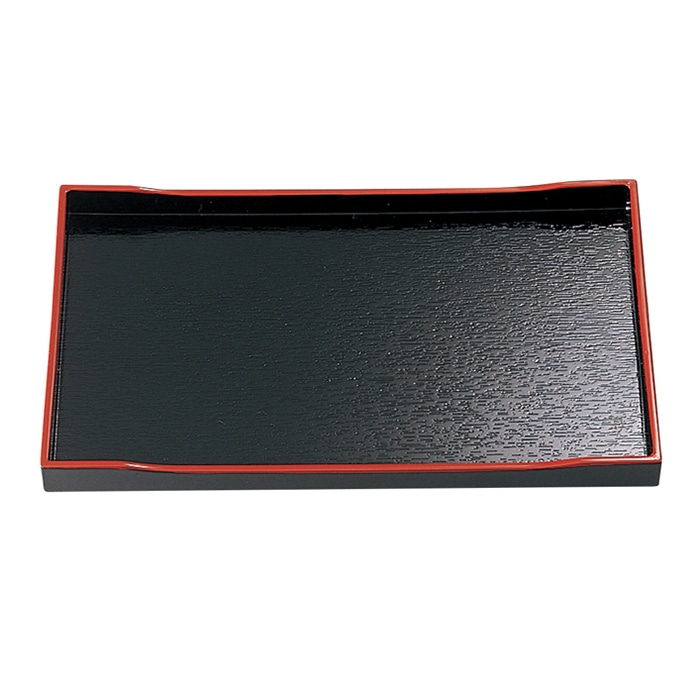 若泉漆器 新隅丸長手盆 後藤塗 9寸 ノンスリップ加工 B-9-25 1個（ご