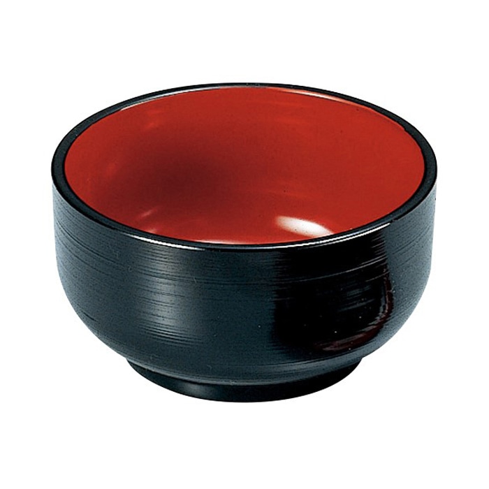 福井クラフト 刷毛目汁鉢 黒内朱 46191310 1個(ご注文単位1個)【直送品】