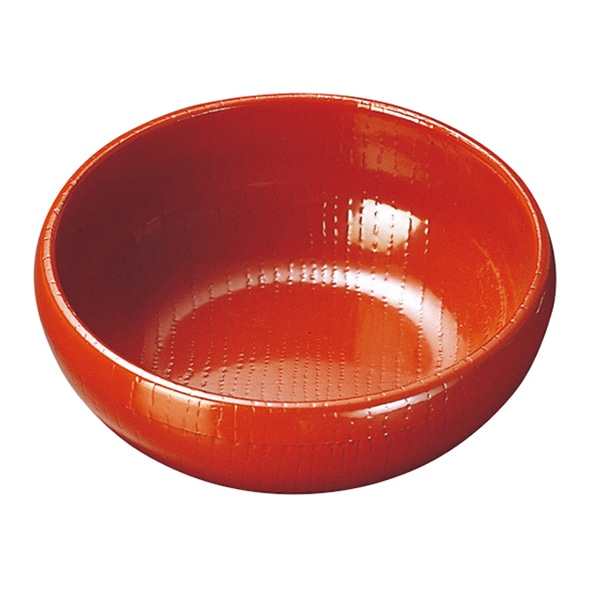 福井クラフト 松花堂用小鉢 木目丸鉢 柿朱 22911050 1個(ご注文単位1個)【直送品】