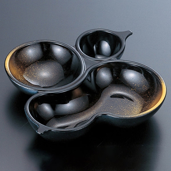 福井クラフト 松花堂用小鉢 千成瓢箪 黒金ボカシ 70010550 1個(ご注文単位1個)【直送品】