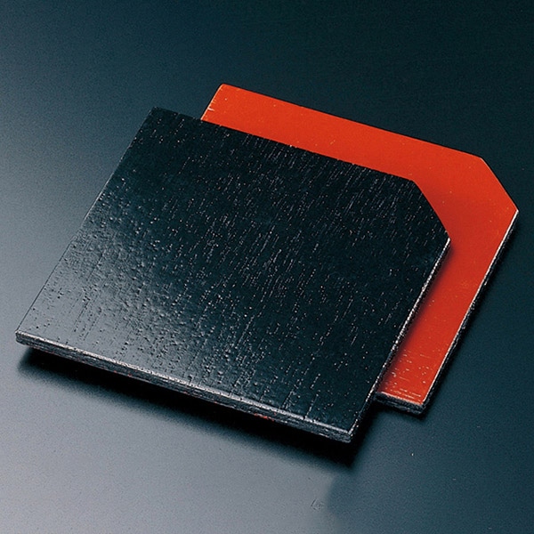 福井クラフト 松花堂 木製スミ切板 朱/黒 22931860 1個(ご注文単位1個)【直送品】