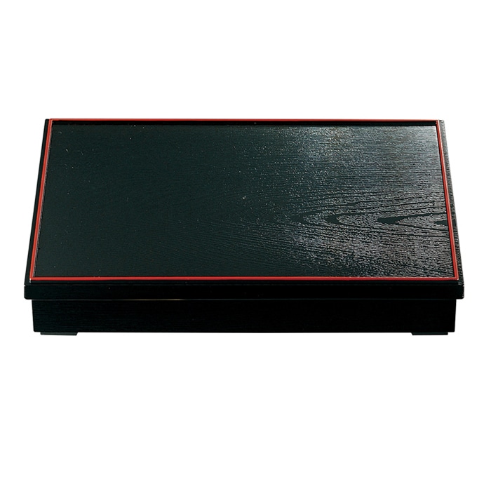 福井クラフト 尺3寸木目松花堂 蓋親 黒天朱 21070710 1個(ご注文単位1個)【直送品】