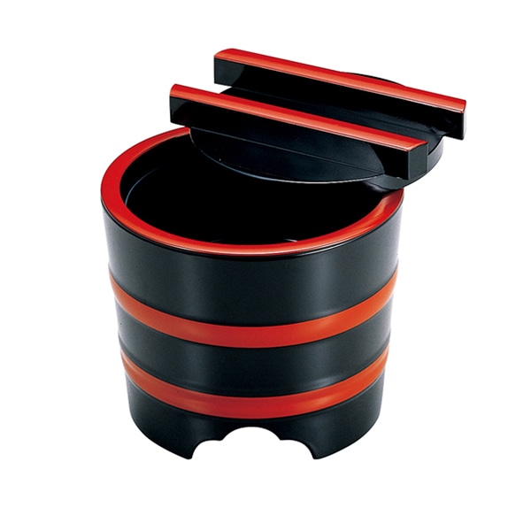 福井クラフト DX釜あげ 蓋親浅中子セット 黒に朱ヒモ内黒 45133010 1個(ご注文単位1個)【直送品】