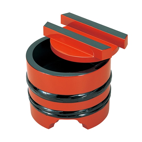 福井クラフト DX特大釜あげ 蓋親セット 朱に黒ヒモ内黒 40810000 1個(ご注文単位1個)【直送品】