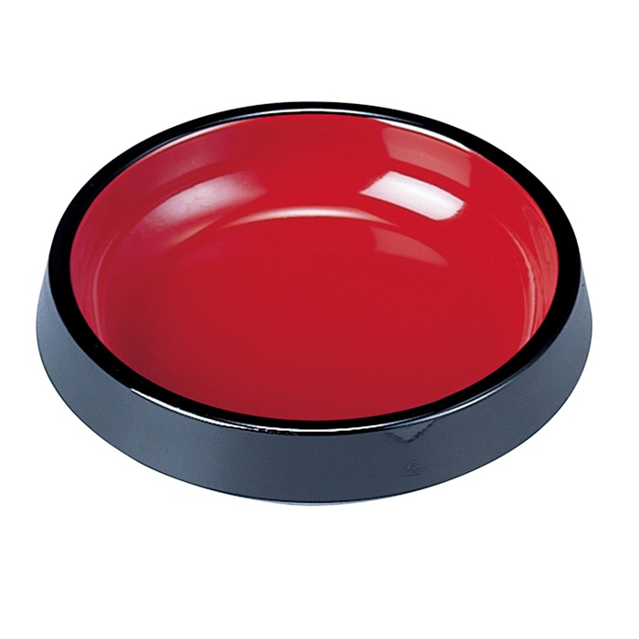 福井クラフト ダイヤ醤油皿 黒 内朱 48201160 1個（ご注文単位1個