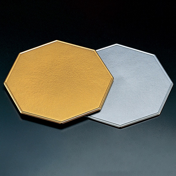 福井クラフト 6.5寸つぼつぼ八角盛器用敷板 金/銀 51306072 1個(ご注文単位1個)【直送品】