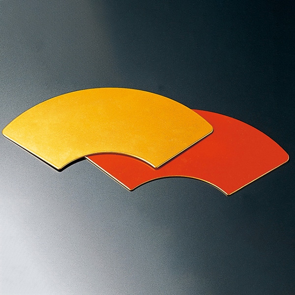 福井クラフト 扇面すかし盛器 小用敷板 金粉蒔/朱 51306430 1個(ご注文単位1個)【直送品】