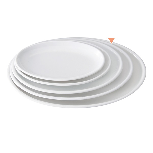 福井クラフト メラミン製 雅楕円多用皿 27.8cm 白グロス 75005940 1個