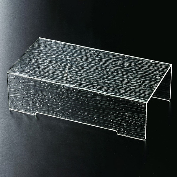 福井クラフト アクリル盛台 さざ波 マルチヒナ段盛台 40×22×H12cm 51022770 1個(ご注文単位1個)【直送品】