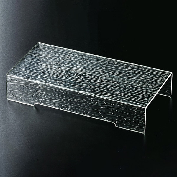 福井クラフト アクリル盛台 さざ波 マルチヒナ段盛台 40×21.6×H8cm 51022780 1個(ご注文単位1個)【直送品】