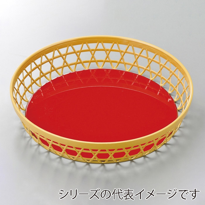 福井クラフト 盛込かご　8寸竹丸篭 クリーム　内朱 51301270 1個（ご注文単位1個）【直送品】