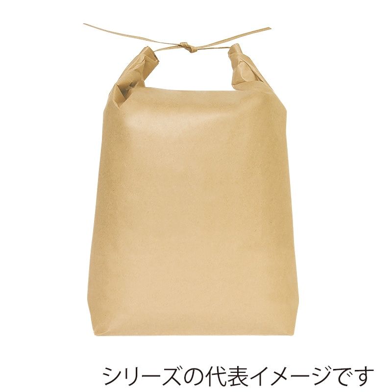 マルタカ 米袋 紐付クラフト 舟底 無地 窓なし 3kg KH0821 300枚/箱