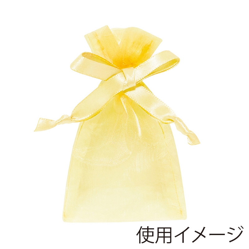 エスパック オーガンジーラッピング巾着 SS ゴールド 10枚/袋(ご注文単位1袋)【直送品】