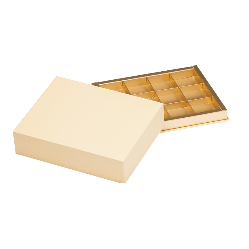 洋菓子箱 プチ・フール・ケース L 12個用 ベージュ 5301 1個(ご注文単位50個)【直送品】