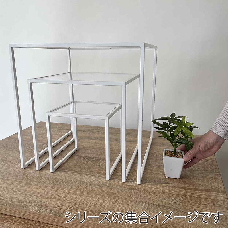 ストア・エキスプレス スチール脚 コの字ラック ホワイト 40cm角 61