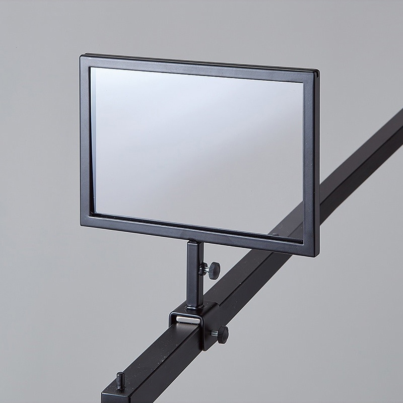 ストア・エキスプレス スチール製 角パイプ用ポップケース B6用 ブラック 61-819-97-3 1個(ご注文単位1個)【直送品】