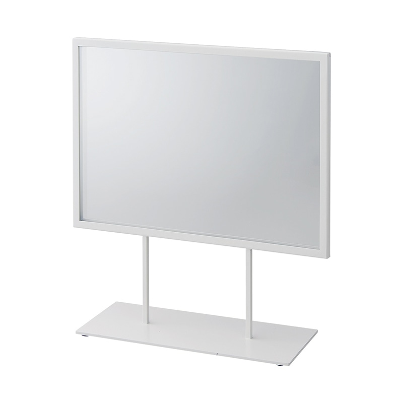 ストア・エキスプレス スチール製ポップスタンド 小 両面仕様 A4ヨコ ホワイト 61-820-3-4 1組(ご注文単位1組)【直送品】