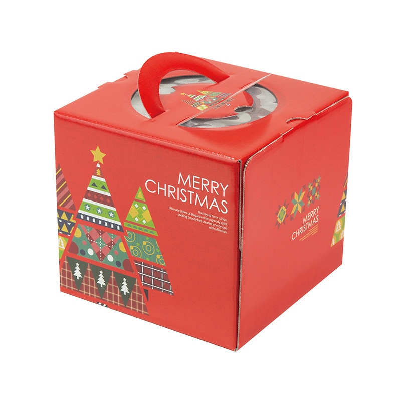 ヤマニパッケージ ケーキ箱 クリスマスリース 6号 20-2330 100枚/箱