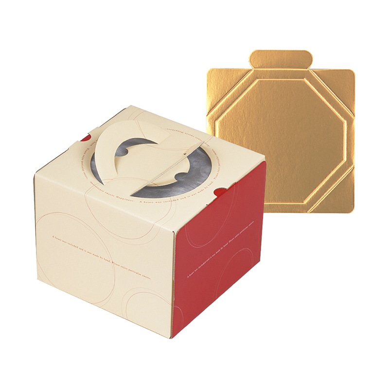 和気 ケーキ箱 5号、四角金台紙ロック有5号 50枚セット