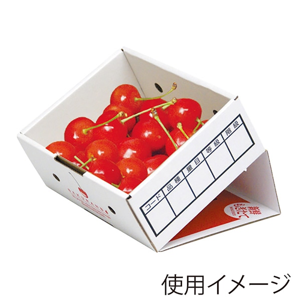 ヤマニパッケージ さくらんぼ箱 さくらんぼディスプレー 500g L