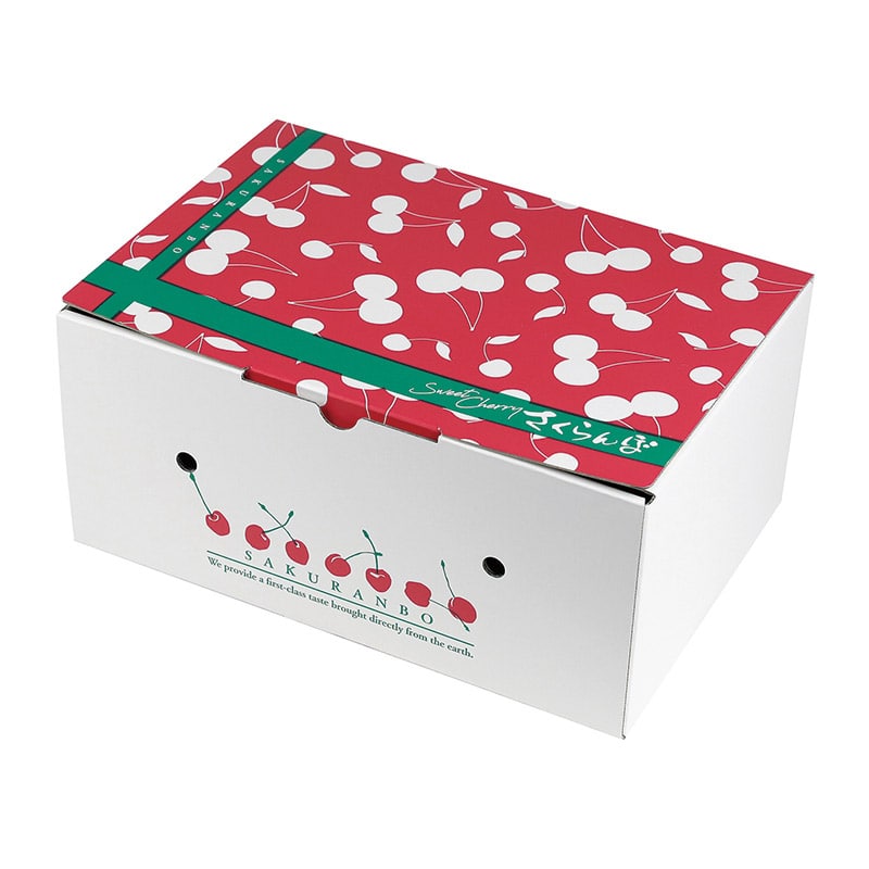 ギフト箱 さくらんぼ 2段BOX L-2497 25枚/束（ご注文単位2束