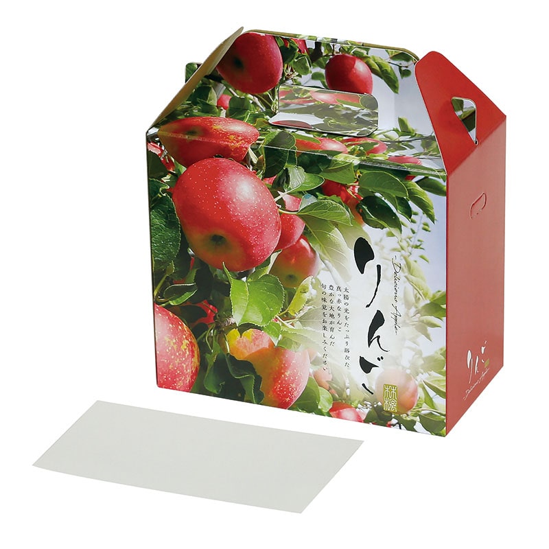 手提箱 りんご4個 L-2529 25枚/束（ご注文単位4束）【直送品】 包装