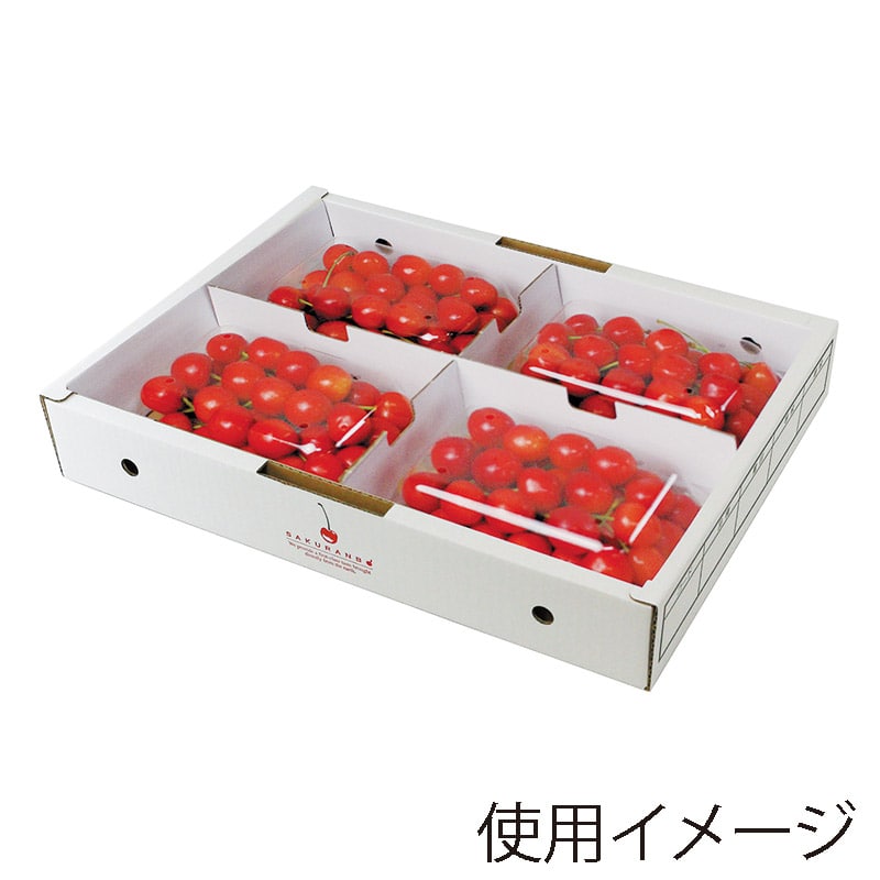 ギフト箱 さくらんぼ 200g×4P L-8130 50枚/束（ご注文単位1束