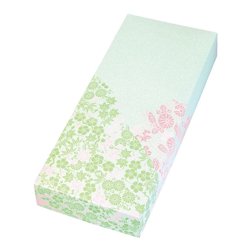 ヤマニパッケージ 和菓子箱 花柄 トレーなし 10ヶ入 19-92 100個/束(ご注文単位2束)【直送品】