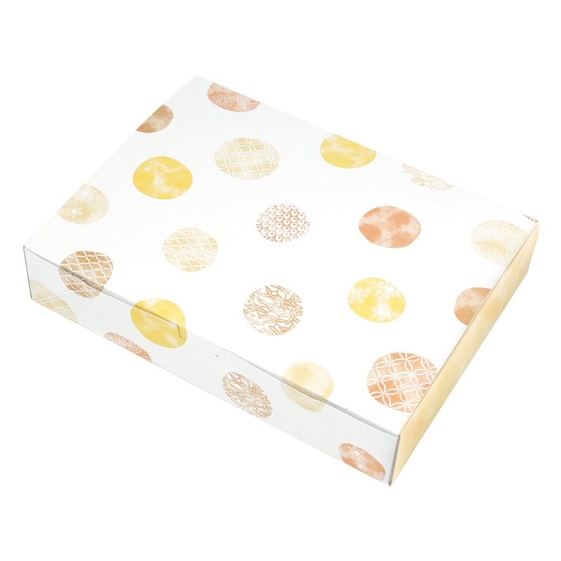 ヤマニパッケージ 和菓子箱 ルミアサービス箱 和み柄 トレー付 茶 12個 19-475B 50個/束(ご注文単位4束)【直送品】