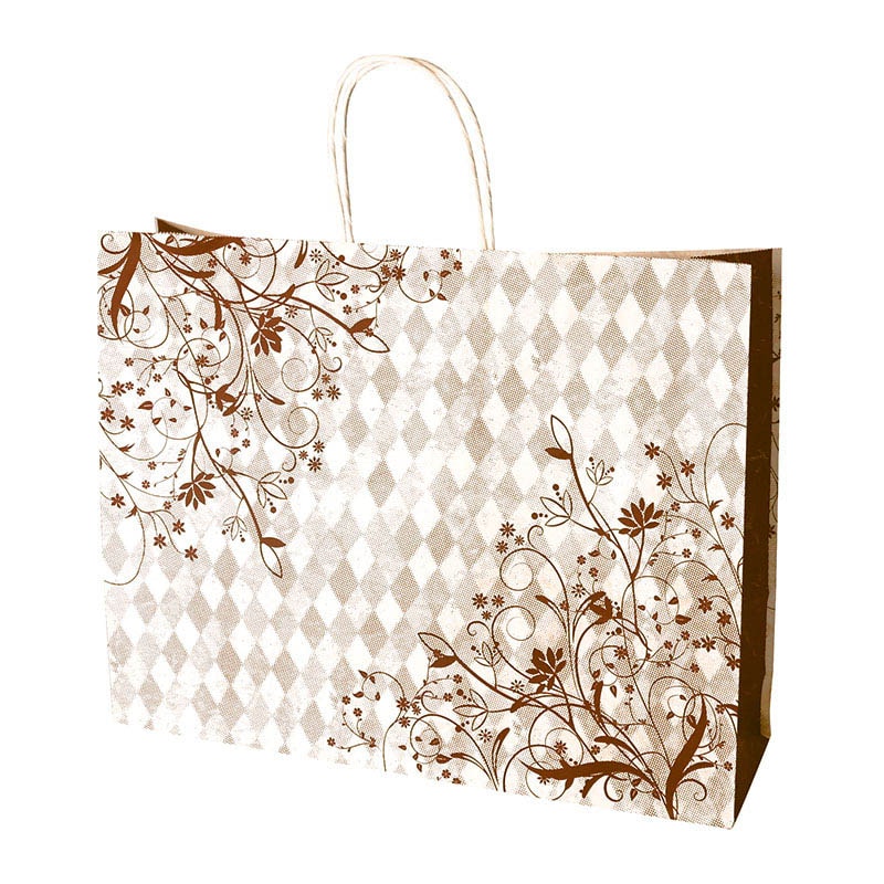 【未使用品】シュウウエムラ　タサキ　コーム➕紙袋 HEIKO 紙袋 25チャームバッグ 25CB 32-4 未晒 オレンジC 50枚/袋