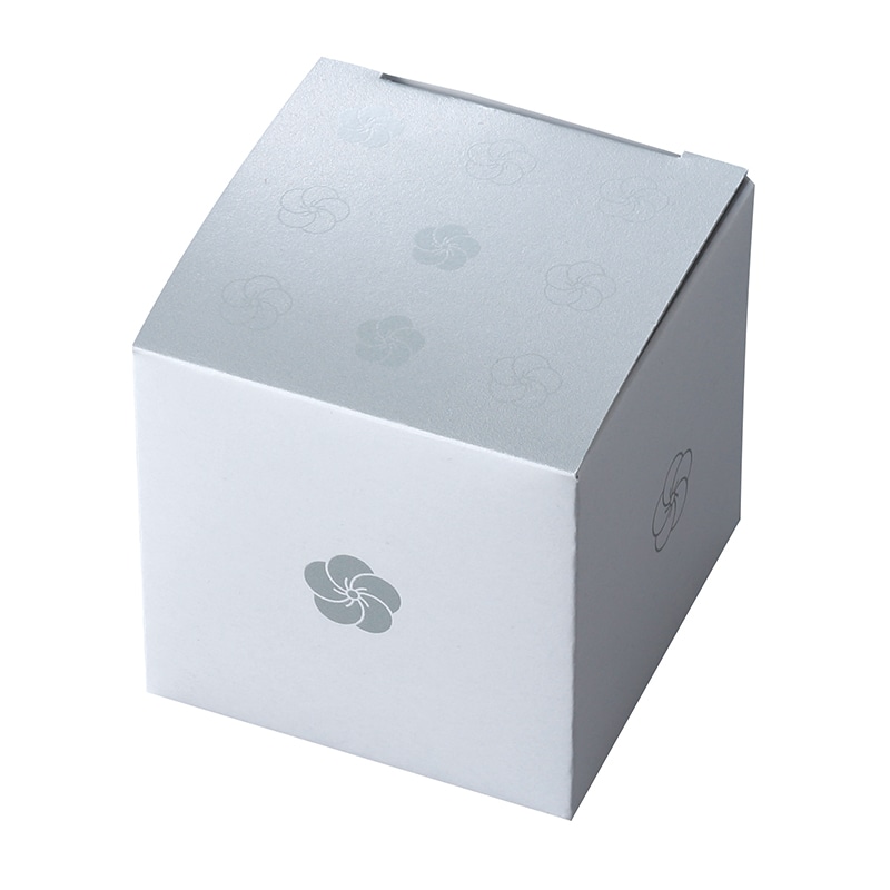 ヤマニパッケージ 和菓子箱 小花 灰色 19-1375 300個/束(ご注文単位1束)【直送品】