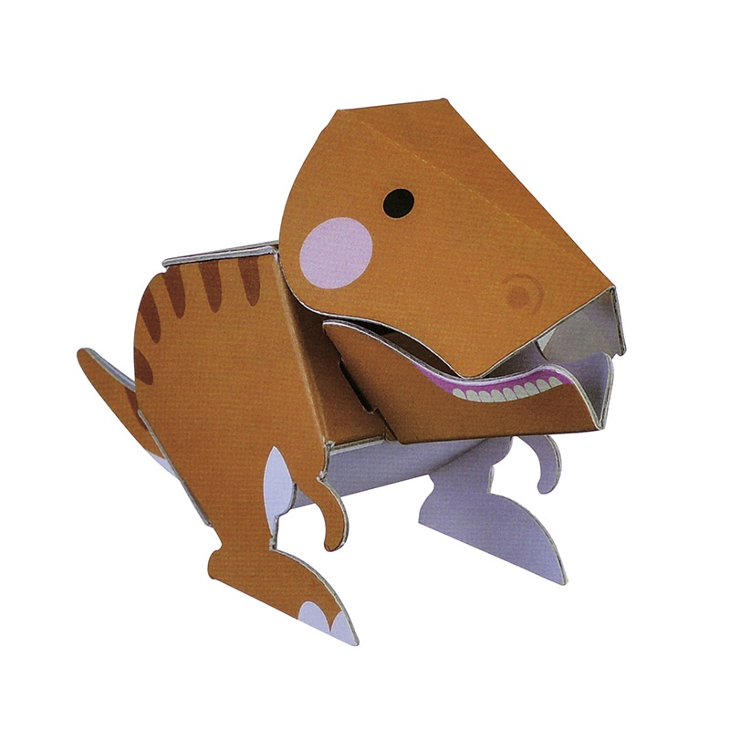 ダンボール工作 恐竜貯金箱 ティラノサウルス 10入 45952 1パック(ご注文単位1パック)【直送品】