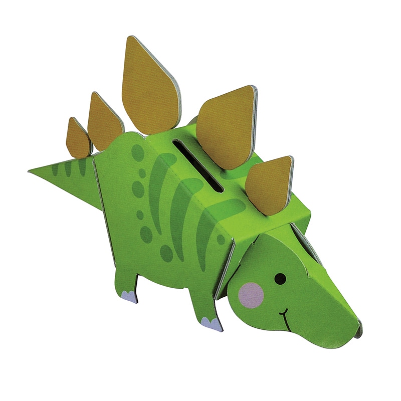 ダンボール工作 恐竜貯金箱 ステゴサウルス 10入 45953 1パック(ご注文単位1パック)【直送品】