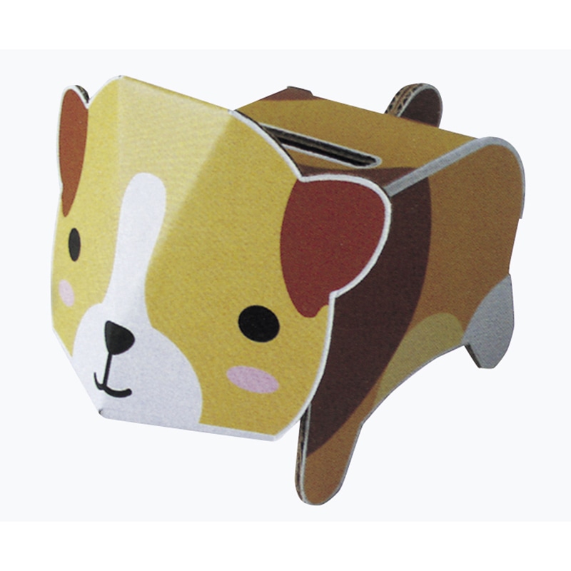 ダンボール工作 貯金箱 イヌ 10入 45427 1パック(ご注文単位1パック)【直送品】