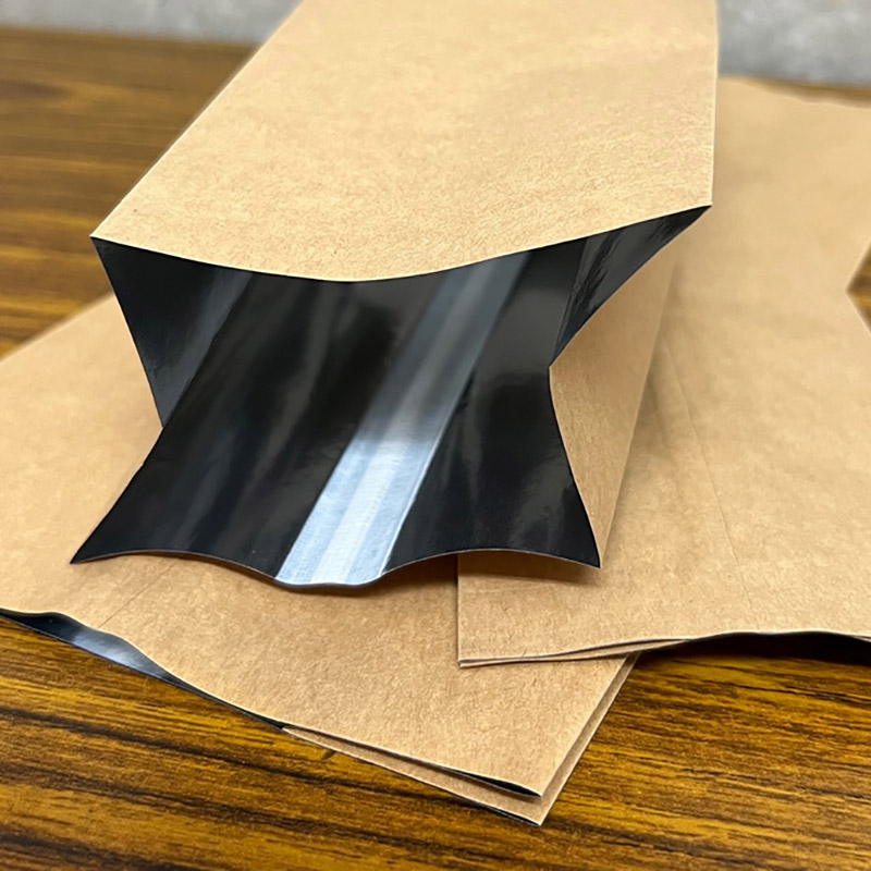 珈琲袋 アルミ蒸着クラフトブレスラインガゼット袋 500g SBL-K500 1000