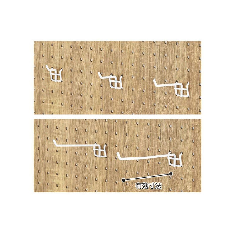 ストア・エキスプレス 有孔パネル用フック 白 L2cm φ4mm 61-653-93-1 1